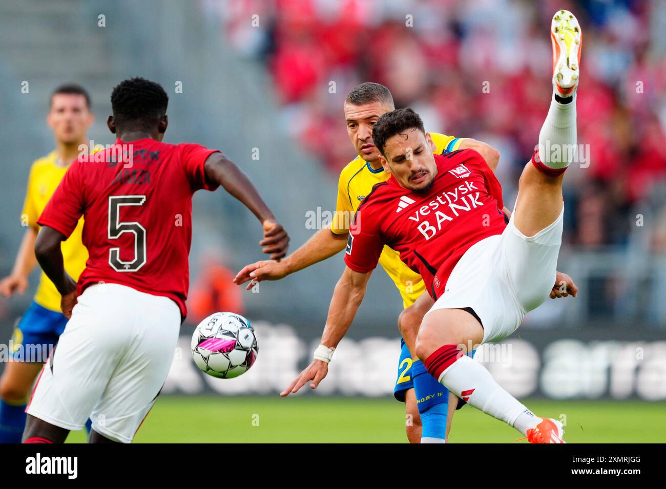 Broendby, Danimarca. 29 luglio 2024. Superliga match tra Broendby e Vejle al Broendby Stadium lunedì 29 luglio 2024. (Foto: IDA Marie Odgaard/Scanpix 2024) credito: Ritzau/Alamy Live News Foto Stock