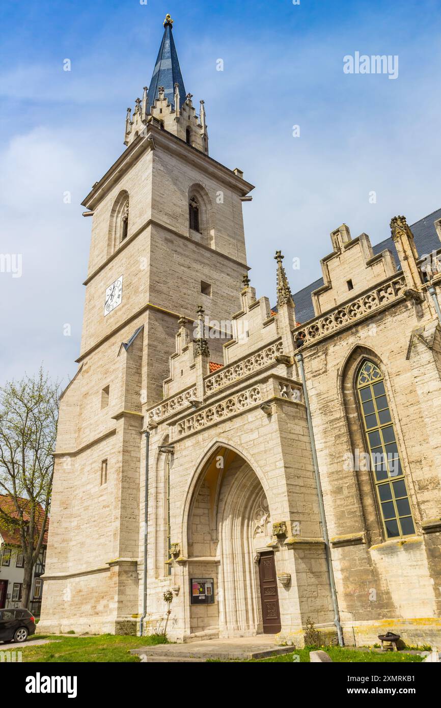 Storica chiesa di Santo Stefano a Bad Langensalza, Germania Foto Stock