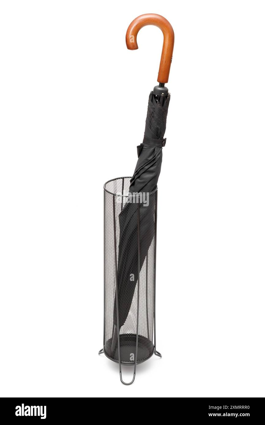 Ombrello classico e portabagagli bianco Foto Stock