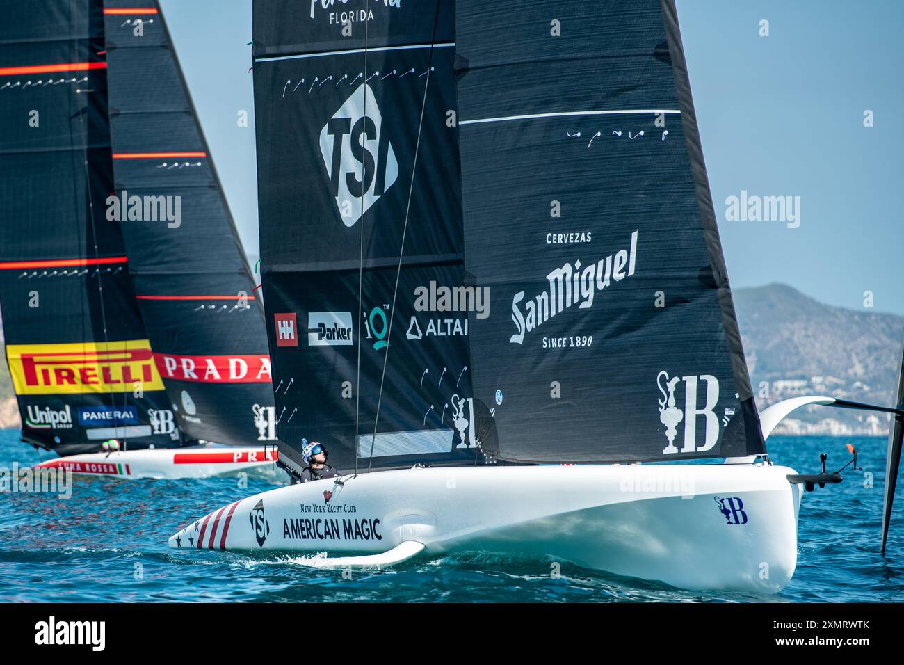 Vilanova i la Geltrú ospita la prima Regata preliminare della 37esima Coppa America dal 14 al 17 settembre 2023. Catalogna - Spagna. © Foto Stock