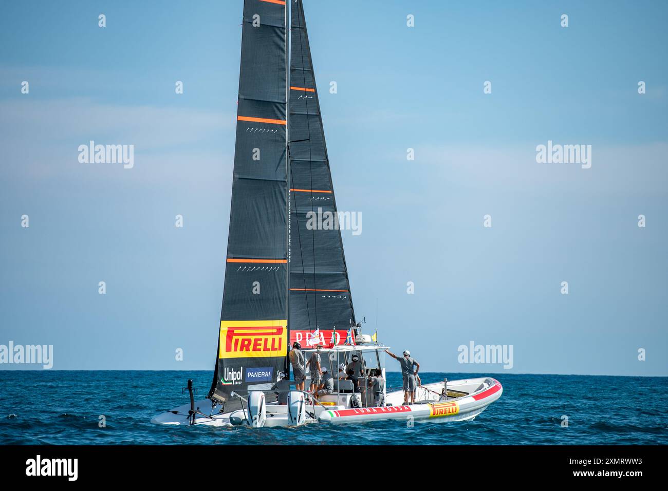 Vilanova i la Geltrú ospita la prima Regata preliminare della 37esima Coppa America dal 14 al 17 settembre 2023. Catalogna - Spagna. © Foto Stock