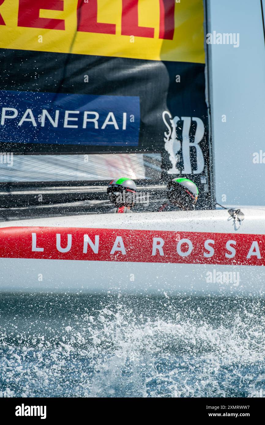 Vilanova i la Geltrú ospita la prima Regata preliminare della 37esima Coppa America dal 14 al 17 settembre 2023. Catalogna - Spagna. © Foto Stock