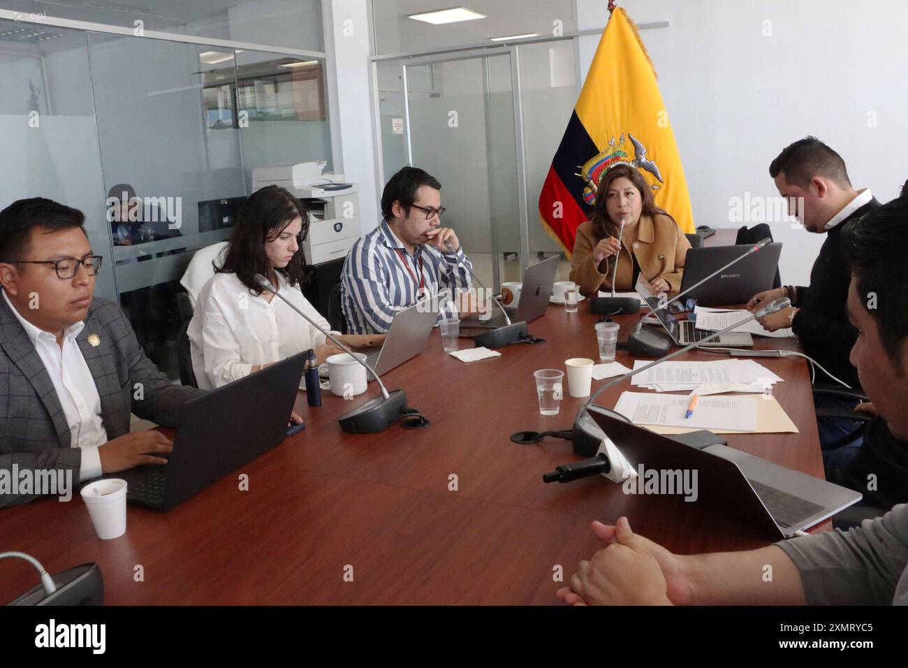 ASAMBLEA LEGGE SULLE ARMI Quito, lunedì 29 luglio 2024 Commissione di sicurezza dell'Assemblea nazionale si riunisce per discutere la legge sulle armi Presidente InÃ S Alarcon foto Quito Pichincha Ecuador POL ASAMBLEA LEGGE SULLE ARMI 6f2733d585a4cf5c4380465f5fdcb7dd Copyright: XROLANDOxENRIQUEZx Foto Stock