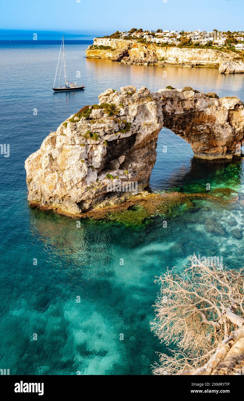 Es Pontás - il ponte - Cala Santanyi - Maiorca Foto Stock