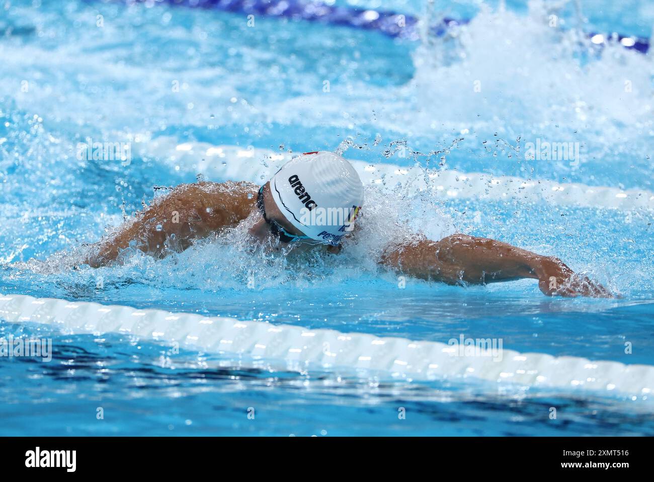 Parigi, Francia. 29 luglio 2024. Julien Mattia/le Pictorium - nuoto - finale freestyle maschile 200m - Parigi 2024 - 29/07/2024 - Francia/Hauts-de-Seine/Parigi - Vittoria per David Popovic (ROU) 200m finale freestyle maschile dei Giochi Olimpici di Parigi 2024. Crediti: LE PICTORIUM/Alamy Live News Foto Stock