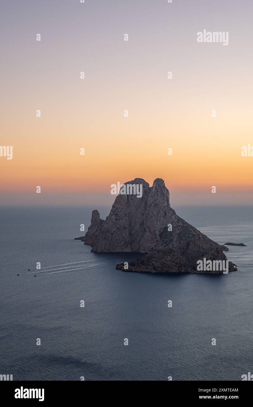 Splendida es Vedra Sunset Vertical, Spagna Foto Stock