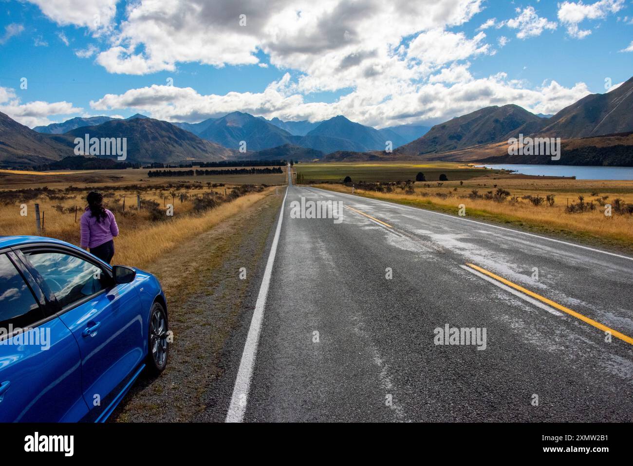 New Zealand State Highway 73 (Great Alpine Highway) Foto Stock