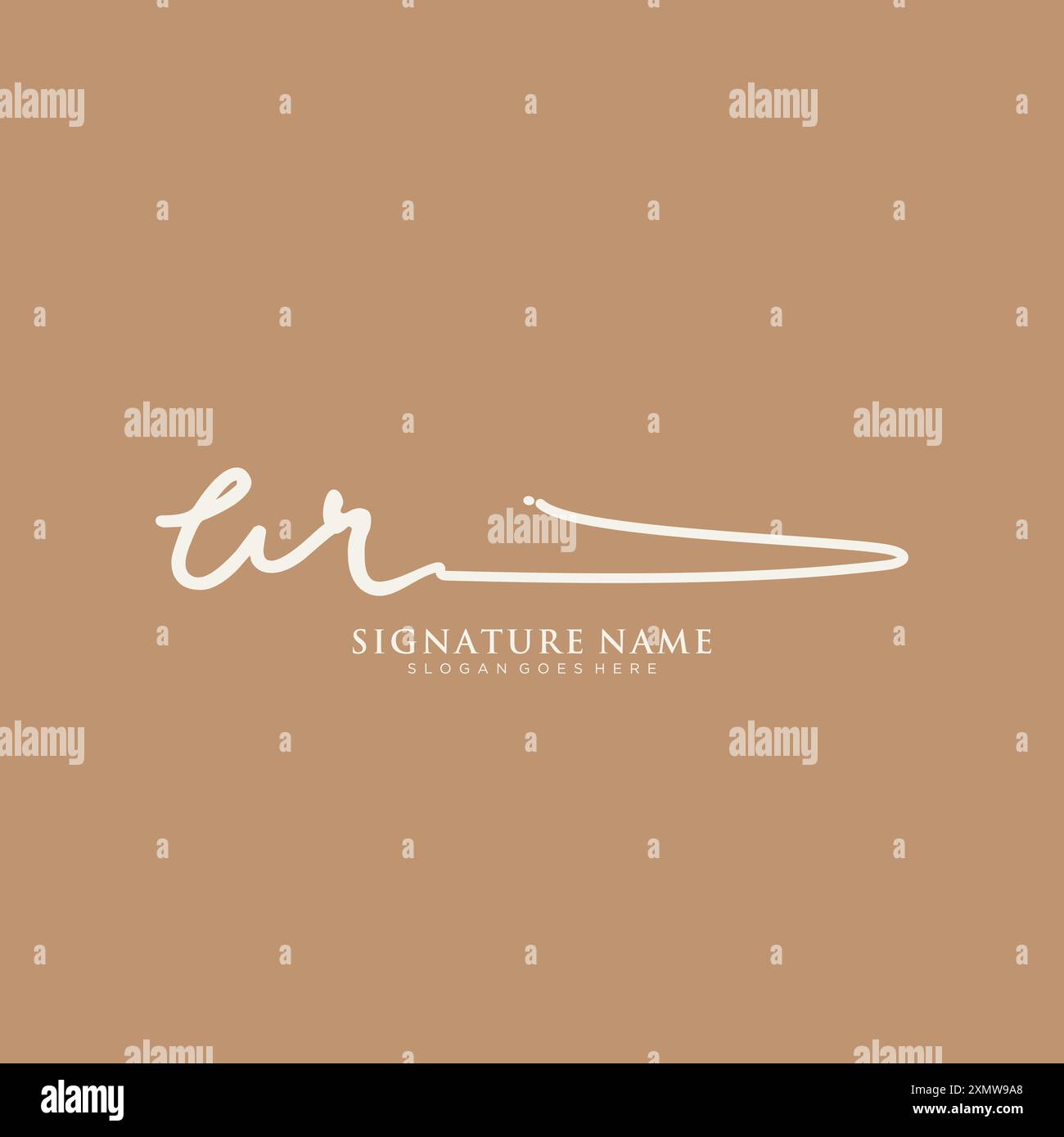 Modello del logo del marchio UR Illustrazione Vettoriale