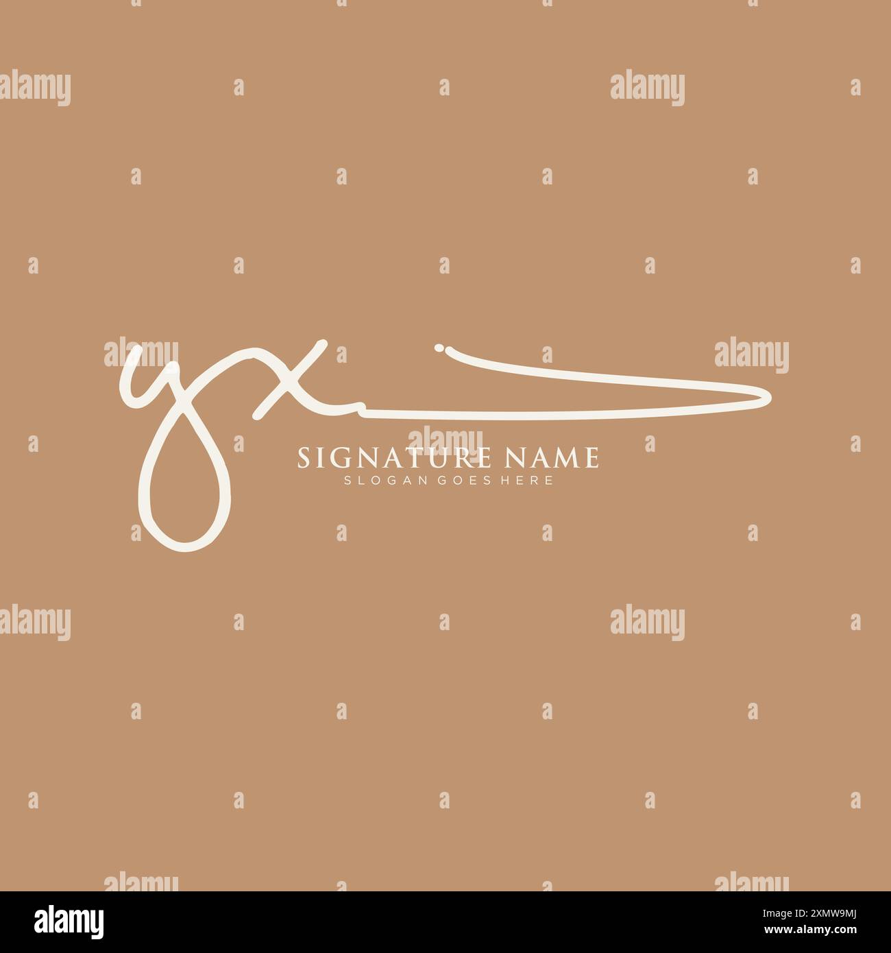 Modello logo YX Signature Illustrazione Vettoriale