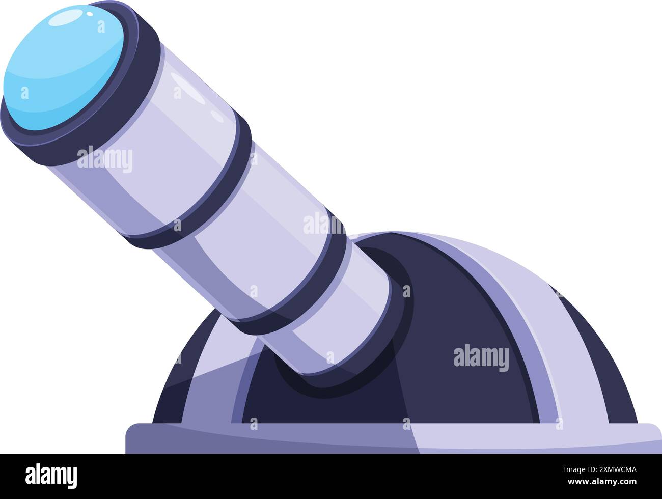 Potente telescopio spaziale che esplora l'universo dal suo osservatorio, catturando immagini mozzafiato di galassie lontane e oggetti celesti Illustrazione Vettoriale