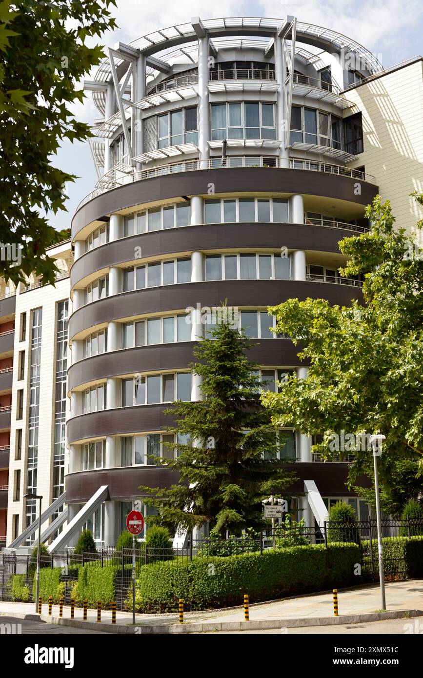 Alloggi Bulgaria moderno edificio residenziale a Sofia Bulgaria, Europa orientale, Balcani, UE Foto Stock