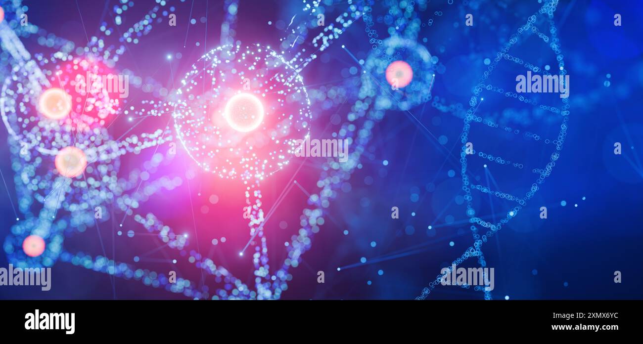 Adatto per concetti biochimici, farmaceutici, cosmetici e altri medici. Strutture molecolari. Conoscenze scientifiche sulla tecnologia cosmetica. cep Foto Stock