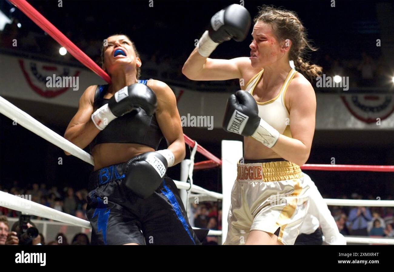 BAMBINO DA UN MILIONE DI DOLLARI 2004 Warner Bros Film con Hilary Swank a destra e Lucia Rijker Foto Stock