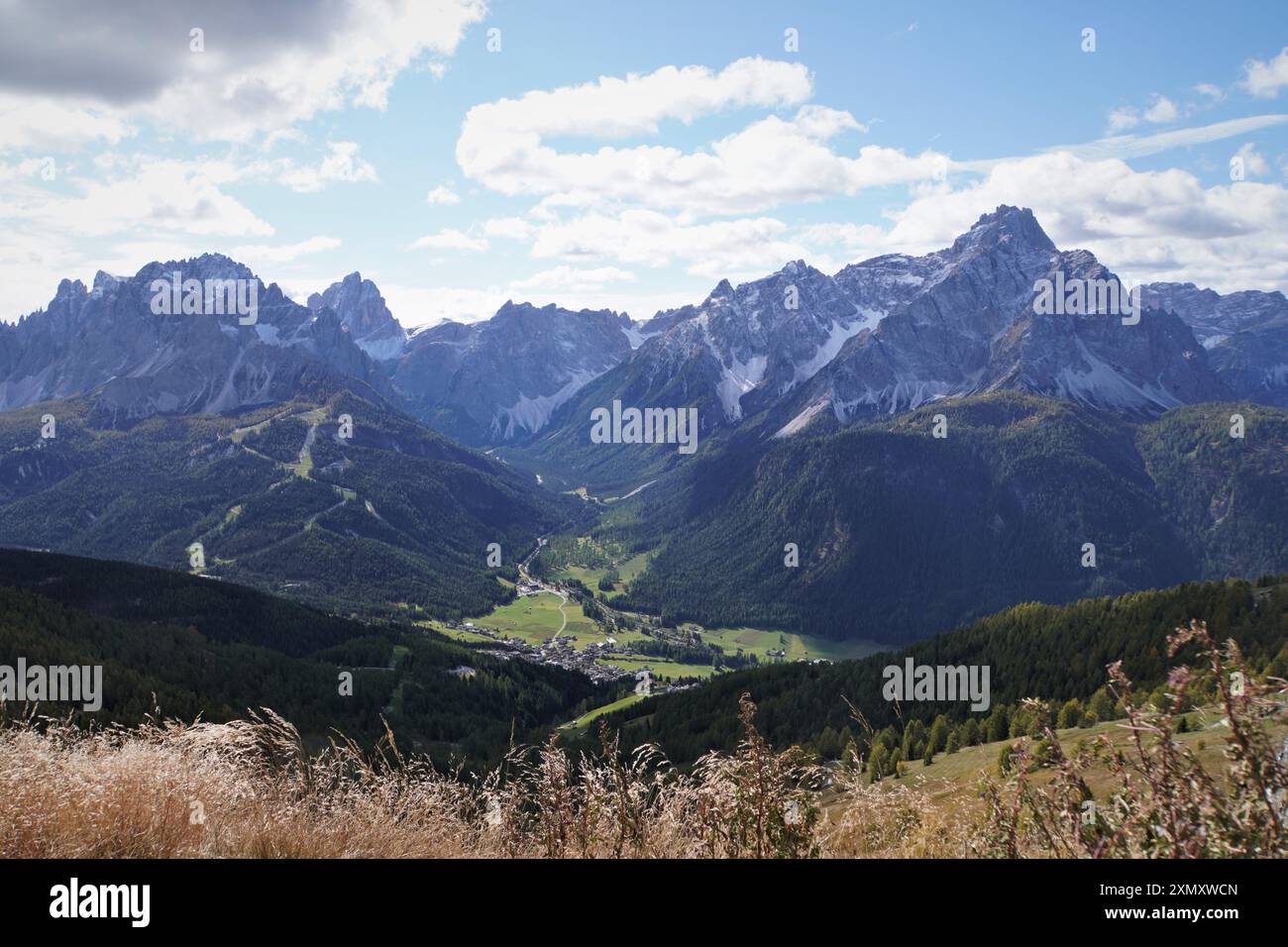 Vista panoramica sulle Alpi europee Foto Stock