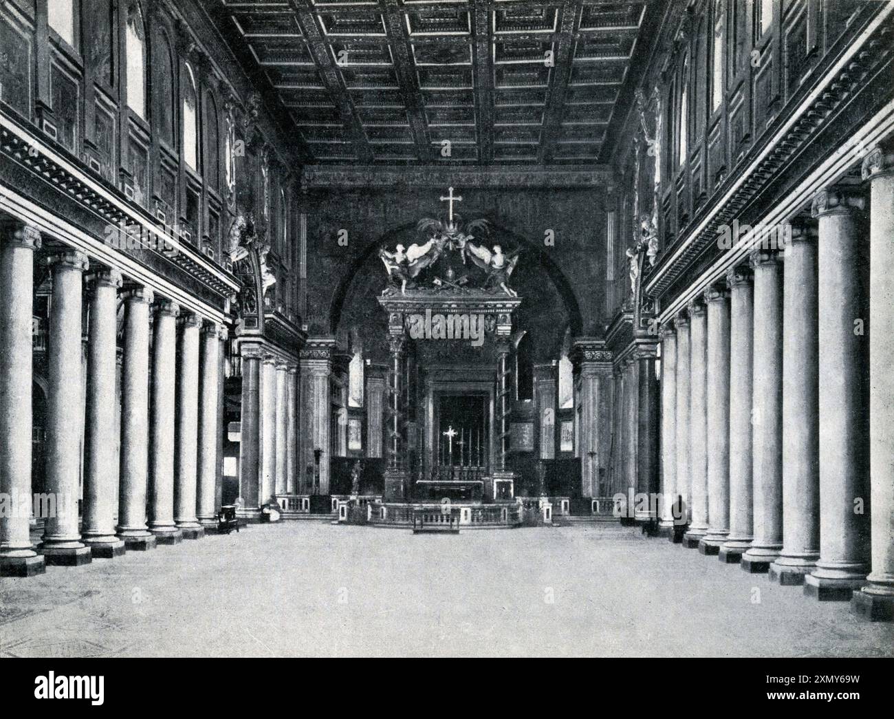 Roma, Italia - Chiesa di S. Maria maggiore (interno) Foto Stock
