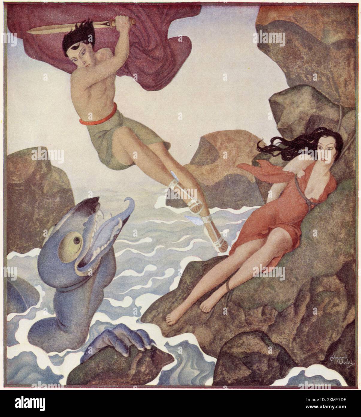 Perseo e Andromeda - Edmund Dulac Foto Stock