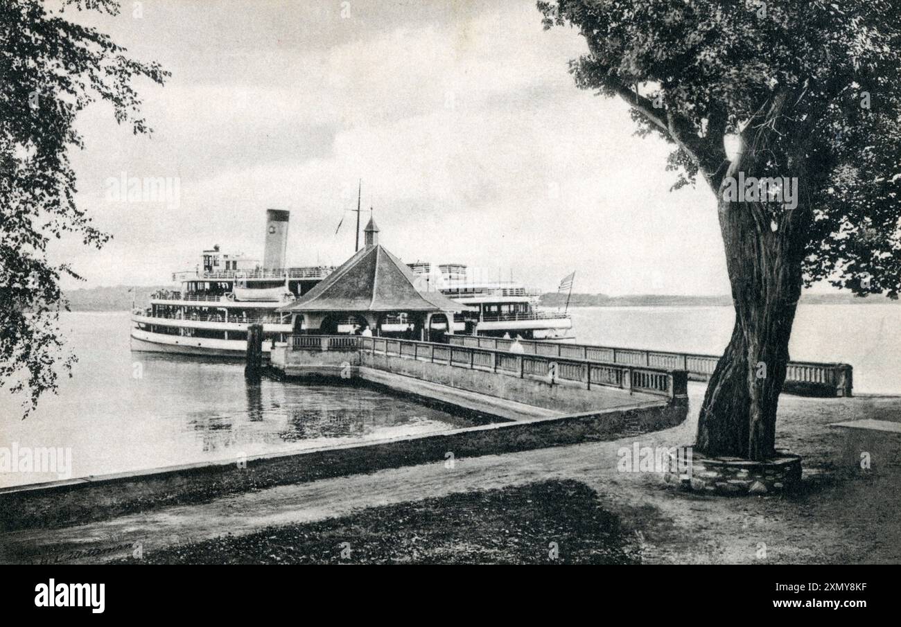 Il molo sul fiume Potomac a Mount Vernon Foto Stock