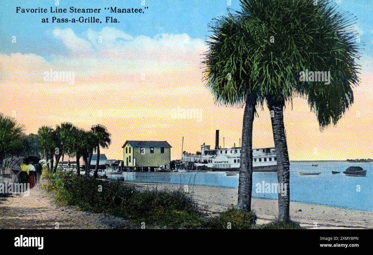 Il piroscafo preferito "Manatee", Pass-a-GrilleBeach, Florida Foto Stock