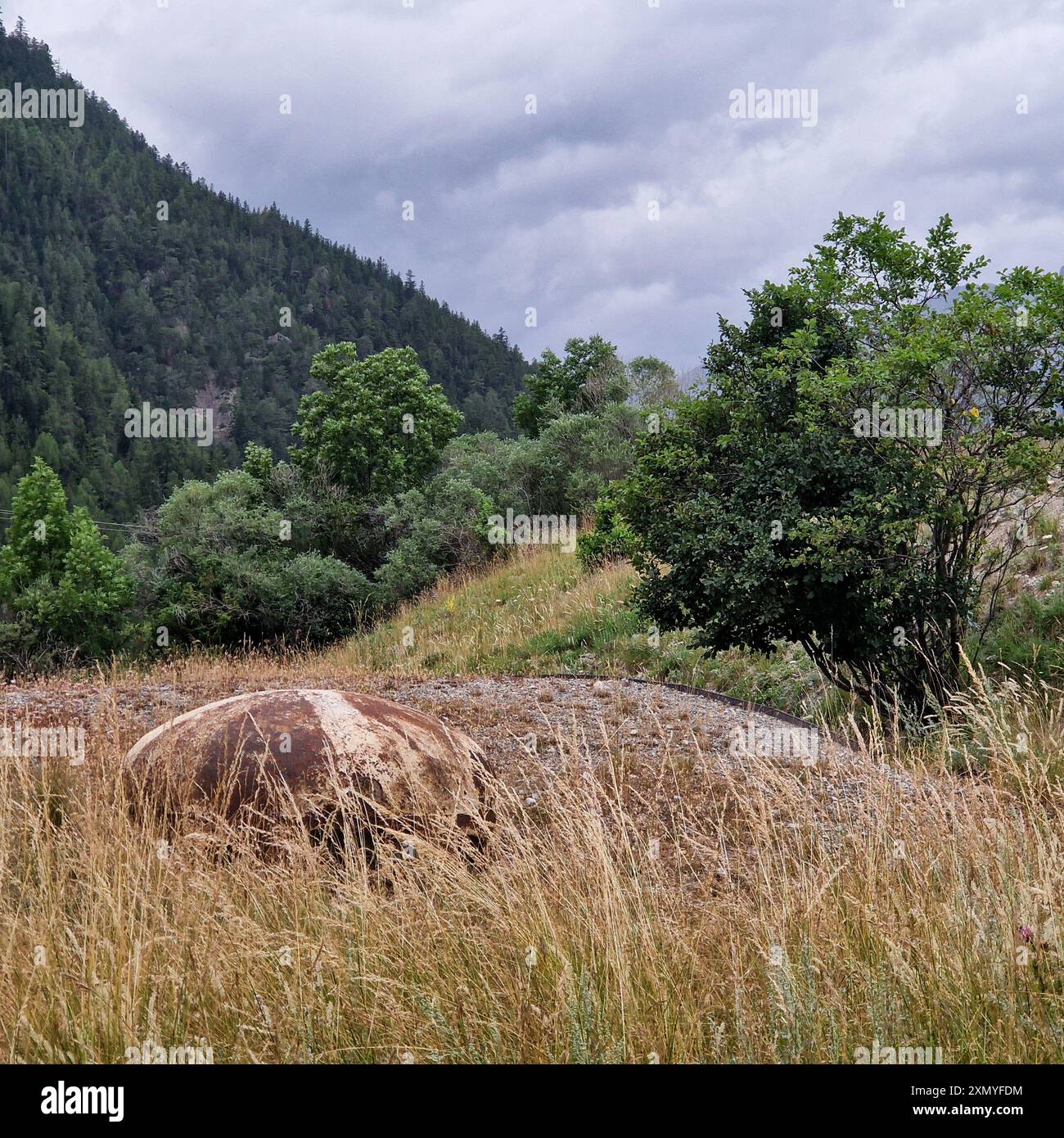 Saint-Ours Bas Fort, Saint-Ours Bas, Alpes de Haute-Provence, Francia Foto Stock