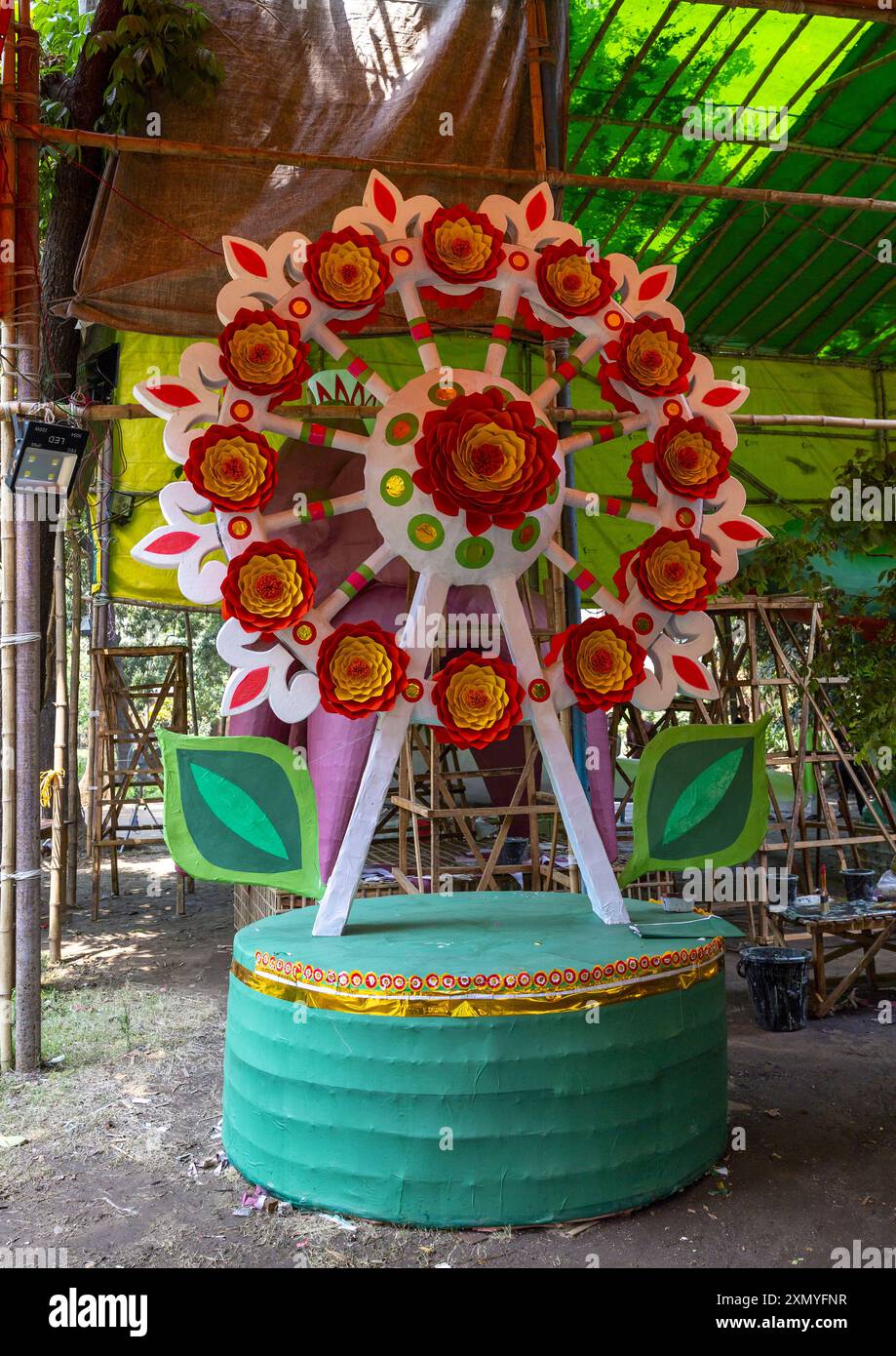 Facoltà di Belle Arti Carnival float, Dhaka Division, Dhaka, Bangladesh Foto Stock