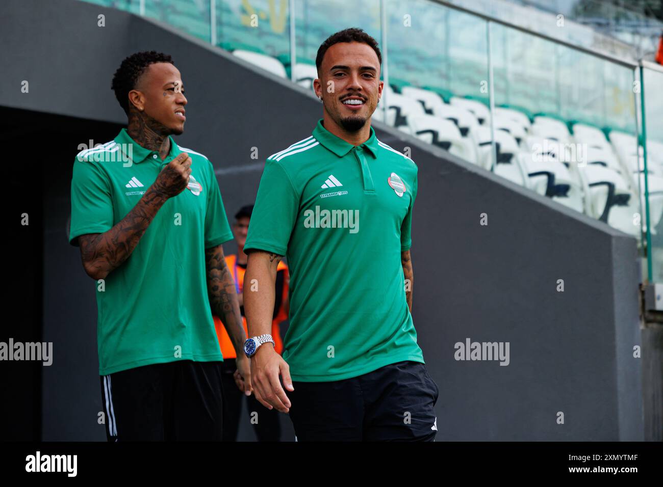 Luizao, Joao Peglow durante la partita PKO BP Ekstraklasa tra squadre di Radomiak Radom e Jagiellonia Bialystok allo Stadion Miejski im. Braci Czachorow Foto Stock