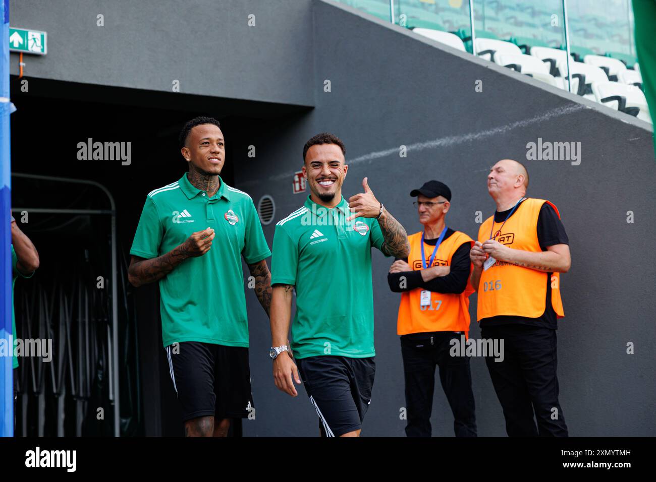 Luizao, Joao Peglow durante la partita PKO BP Ekstraklasa tra squadre di Radomiak Radom e Jagiellonia Bialystok allo Stadion Miejski im. Braci Czachorow Foto Stock