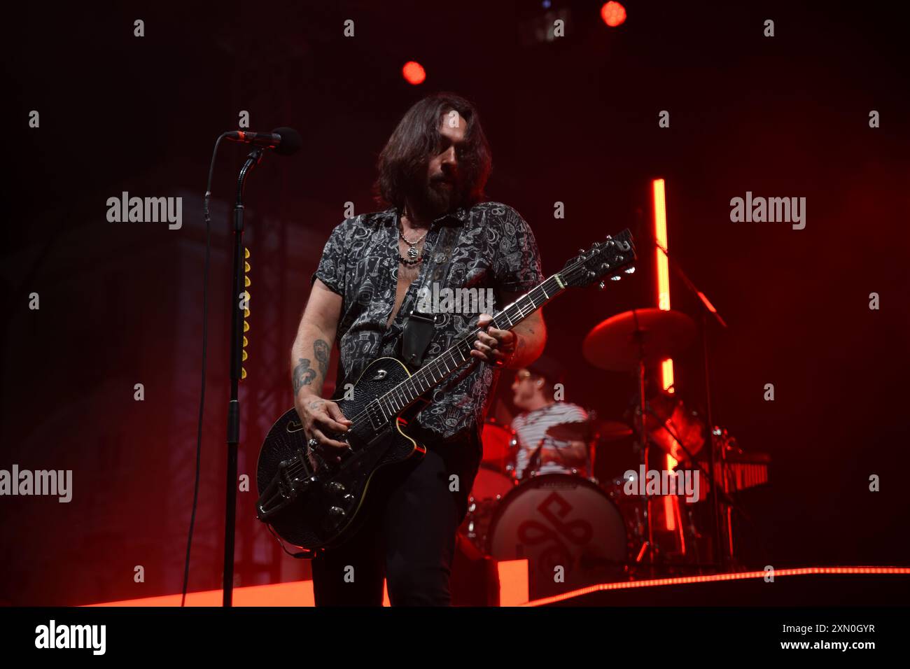 30 luglio 2024, Vallo della Lucania, Italia: Il gruppo rock e pop italiano le vibrazioni si esibisce dal vivo a Vallo della Lucania, Salerno, Italia per il loro ''Summer Tour 2024' (Credit Image: © Mariano Montella/Pacific Press via ZUMA Press Wire) SOLO PER USO EDITORIALE! Non per USO commerciale! Foto Stock