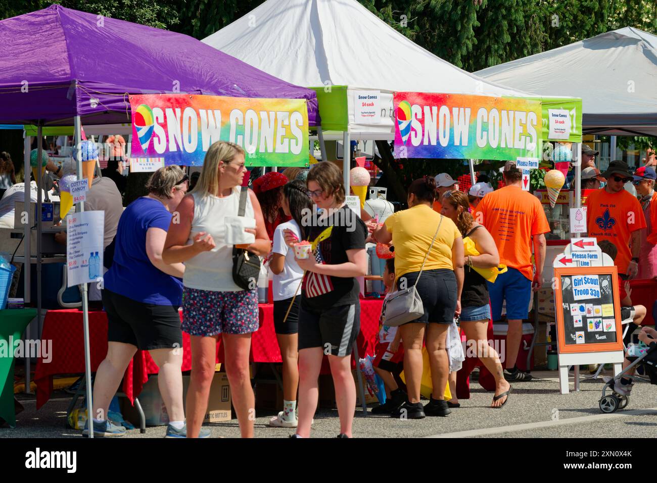 Stallo Snow Cone negli Stati Uniti Foto Stock