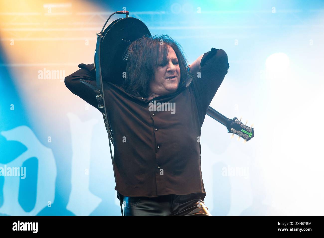 Steve Stevens suona dal vivo al Sweden Rock Festival Foto Stock