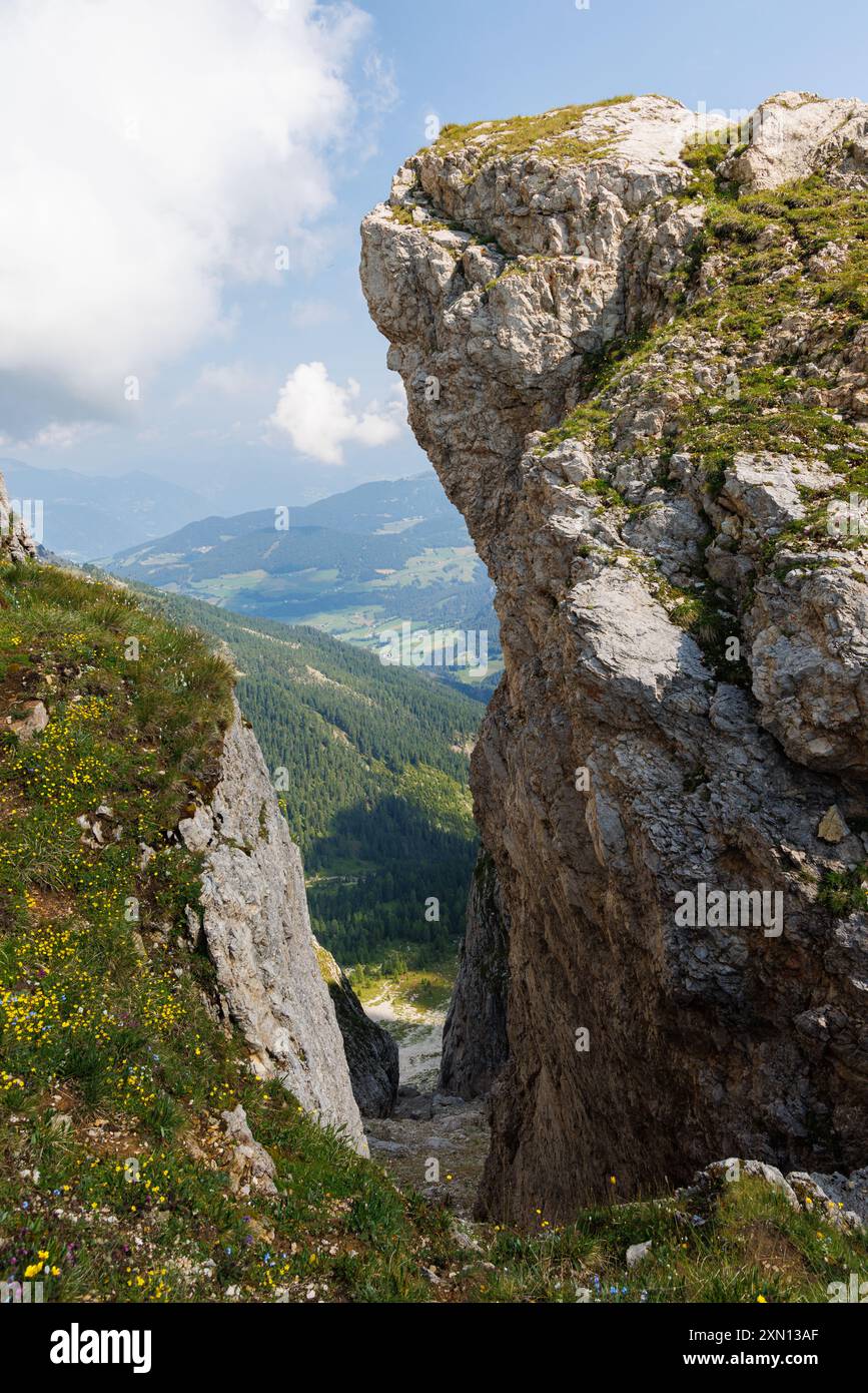 Vista da Seceda - Odle - Val Gardena - Ortisei - Italia Foto Stock