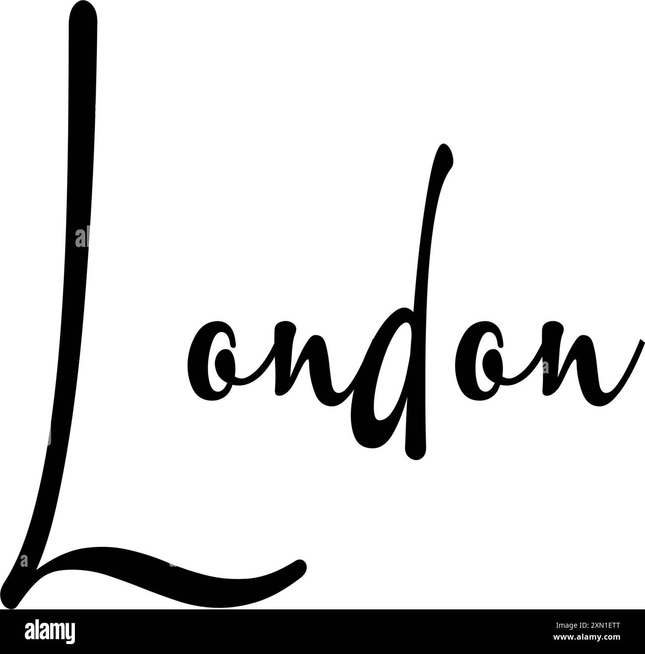 Londra - colore nero - nome scritto - ideale per siti web, presentazioni, biglietti, striscioni, felpe, stampe, cricut, silhouette, sublimazioni Illustrazione Vettoriale