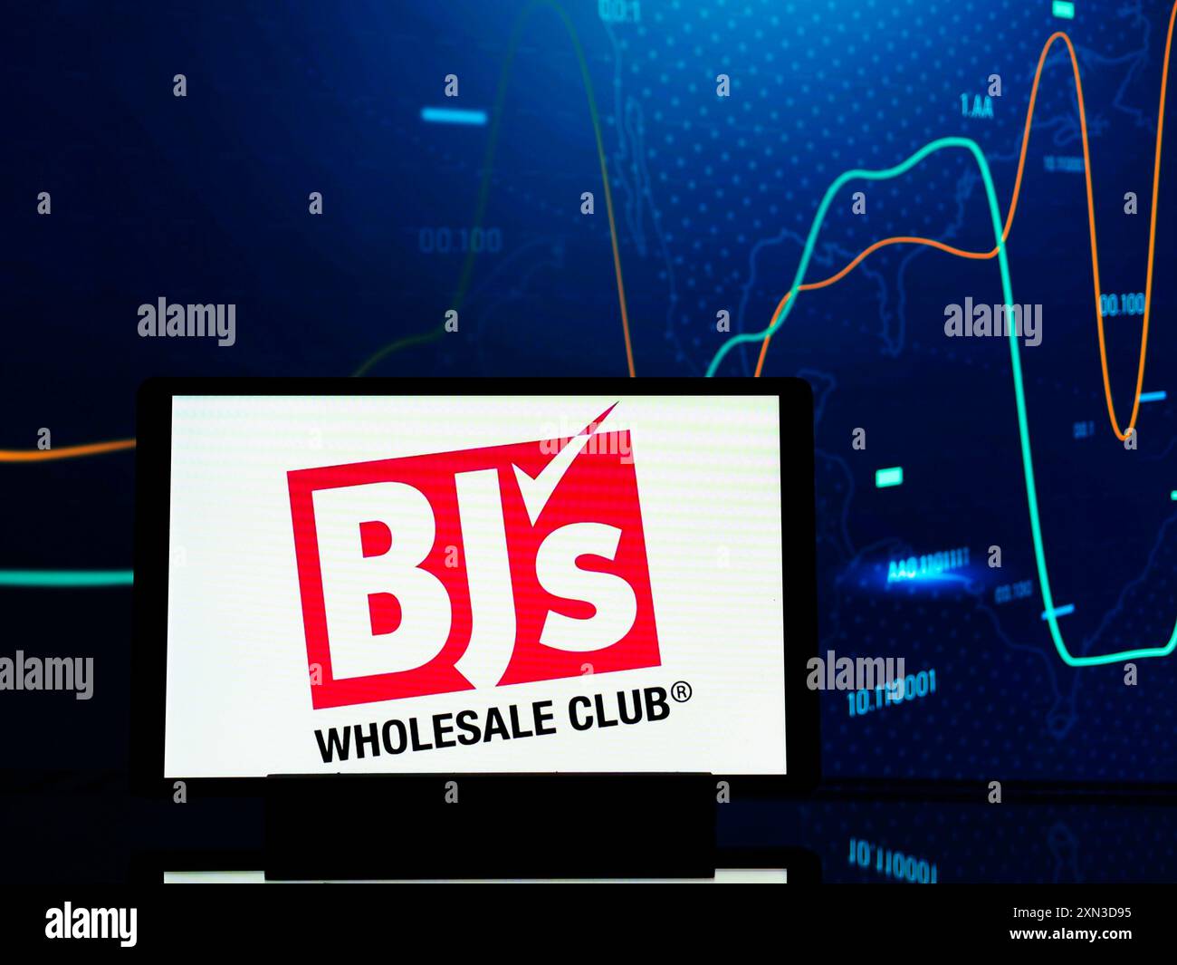 Germania - 30 luglio 2024: In questa immagine, il logo BJ's Wholesale Club Holdings, Inc. È stato visualizzato su un tablet. Foto Stock