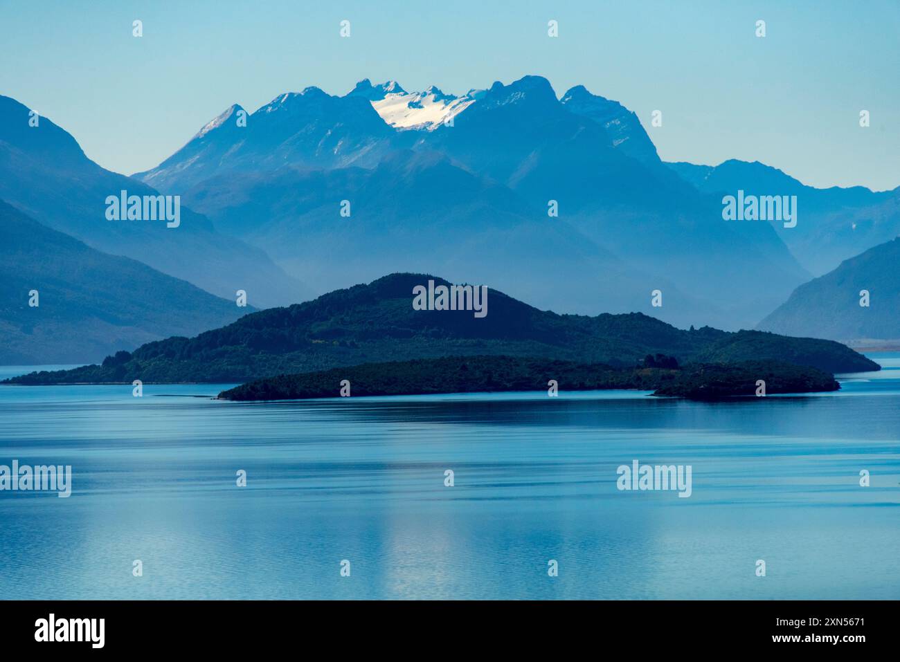 Pigeon e Pig Island sul Lago Wakatipu - nuova Zelanda Foto Stock