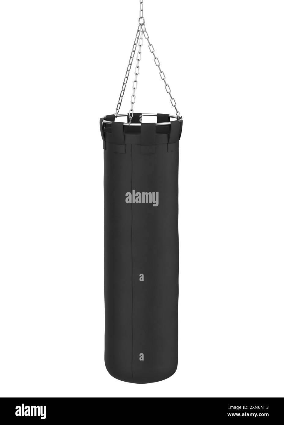 Sacco da boxe isolato Foto Stock