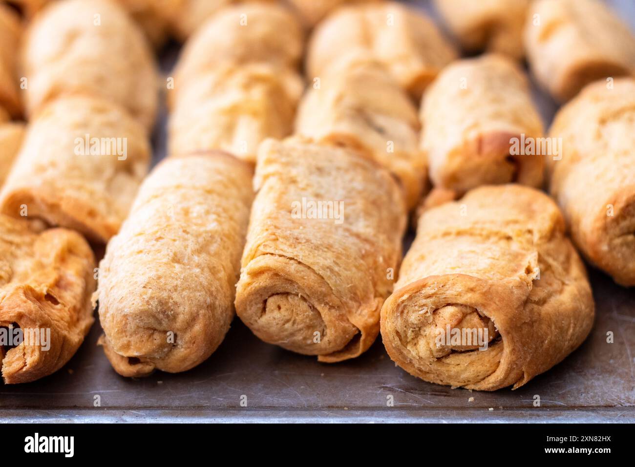 Biscocho, un pane popolare della Pasuquin Bakery di Ilocos Norte, Filippine Foto Stock
