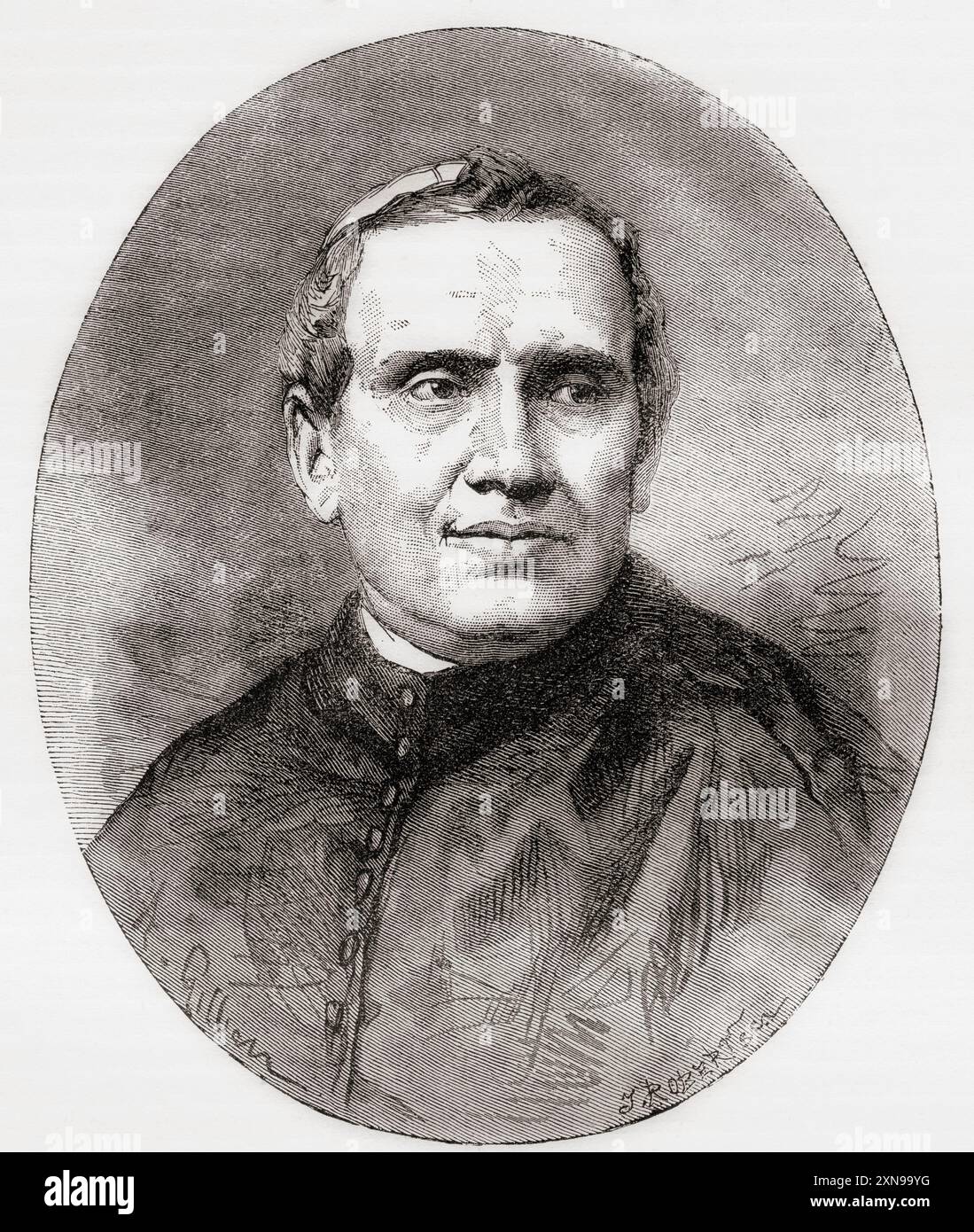 Giacomo Antonelli, 1806 – 1876. Cardinale diacono italiano e cardinale Segretario di Stato, 1848-1876. Da Cassell's Illustrated History of England, pubblicato intorno al 1880. Foto Stock