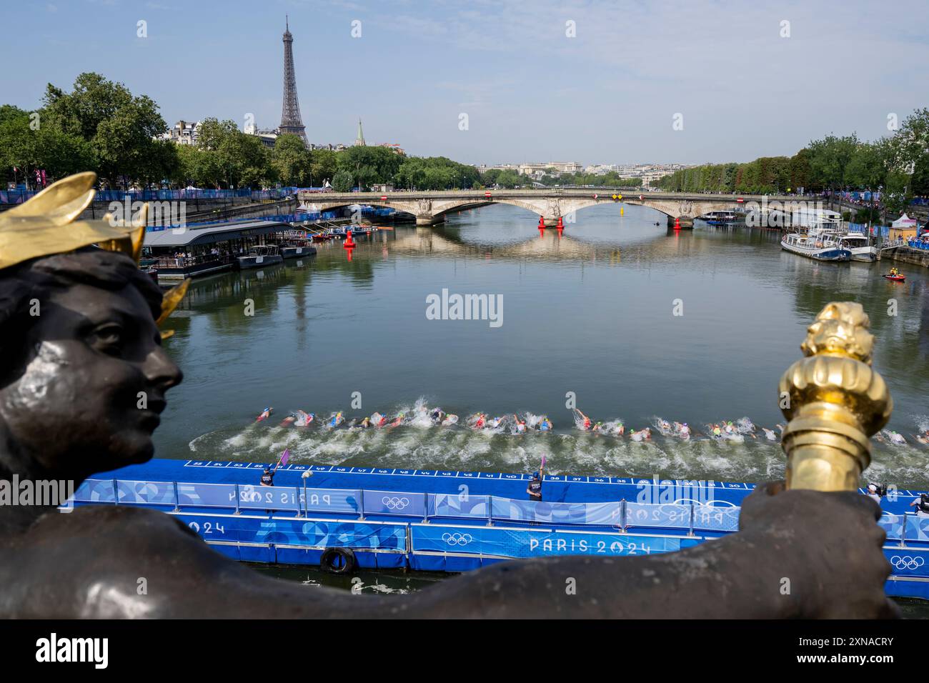 Parigi, Francia. 31 luglio 2024. Inizio del Triathlon - gara individuale maschile alle Olimpiadi estive di Parigi, Francia, 31 luglio 2024. Crediti: Ondrej Deml/CTK Photo/Alamy Live News Foto Stock