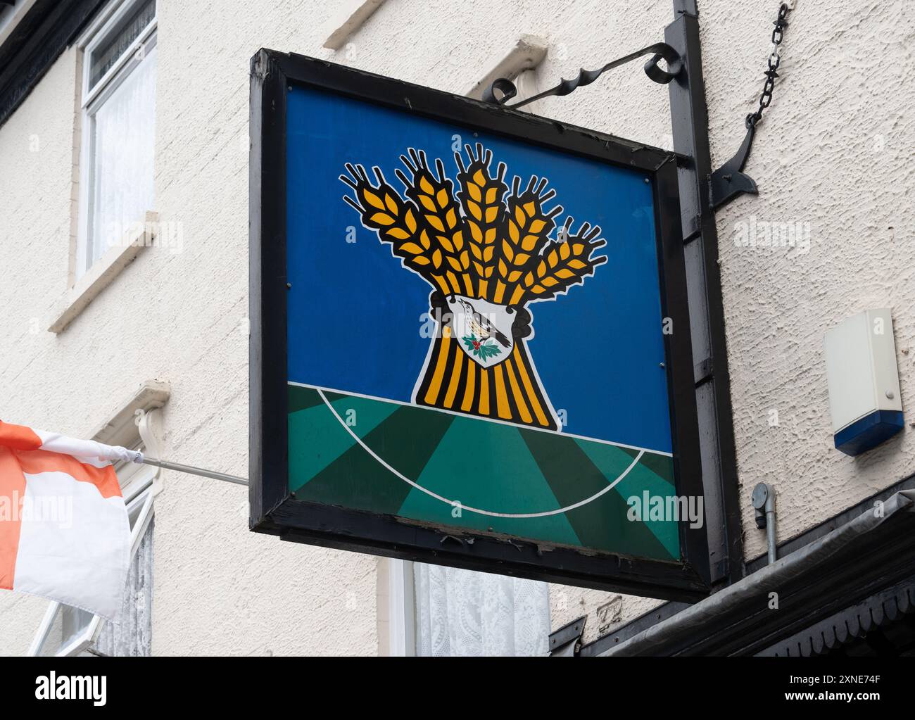 Cartello del pub Wheatsheaf, West Bromwich, Sandwell, West Midlands, Inghilterra, REGNO UNITO Foto Stock