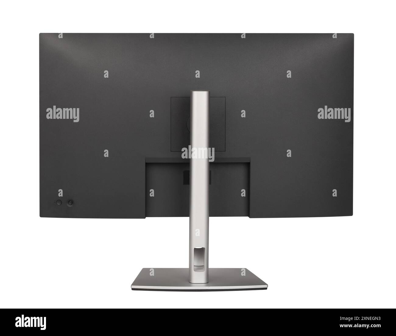 percorso del monitor pc isolato sulla vista posteriore bianca Foto Stock