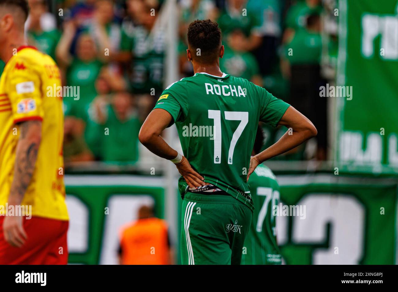 Leonardo Rocha (Radomiak) visto durante la partita PKO BP Ekstraklasa tra squadre di Radomiak Radom e Jagiellonia Bialystok allo Stadion Miejski im. Braci Czachorow. Punteggio finale : Radomiak Radom 2 : 3 Jagiellonia Bialystok Foto Stock