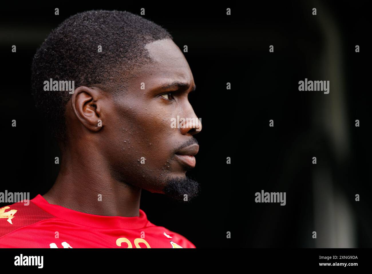Aurelien Nguiamba (Jagiellonia) visto durante la partita PKO BP Ekstraklasa tra squadre di Radomiak Radom e Jagiellonia Bialystok allo Stadion Miejski im. Braci Czachorow. Punteggio finale : Radomiak Radom 2 : 3 Jagiellonia Bialystok Foto Stock