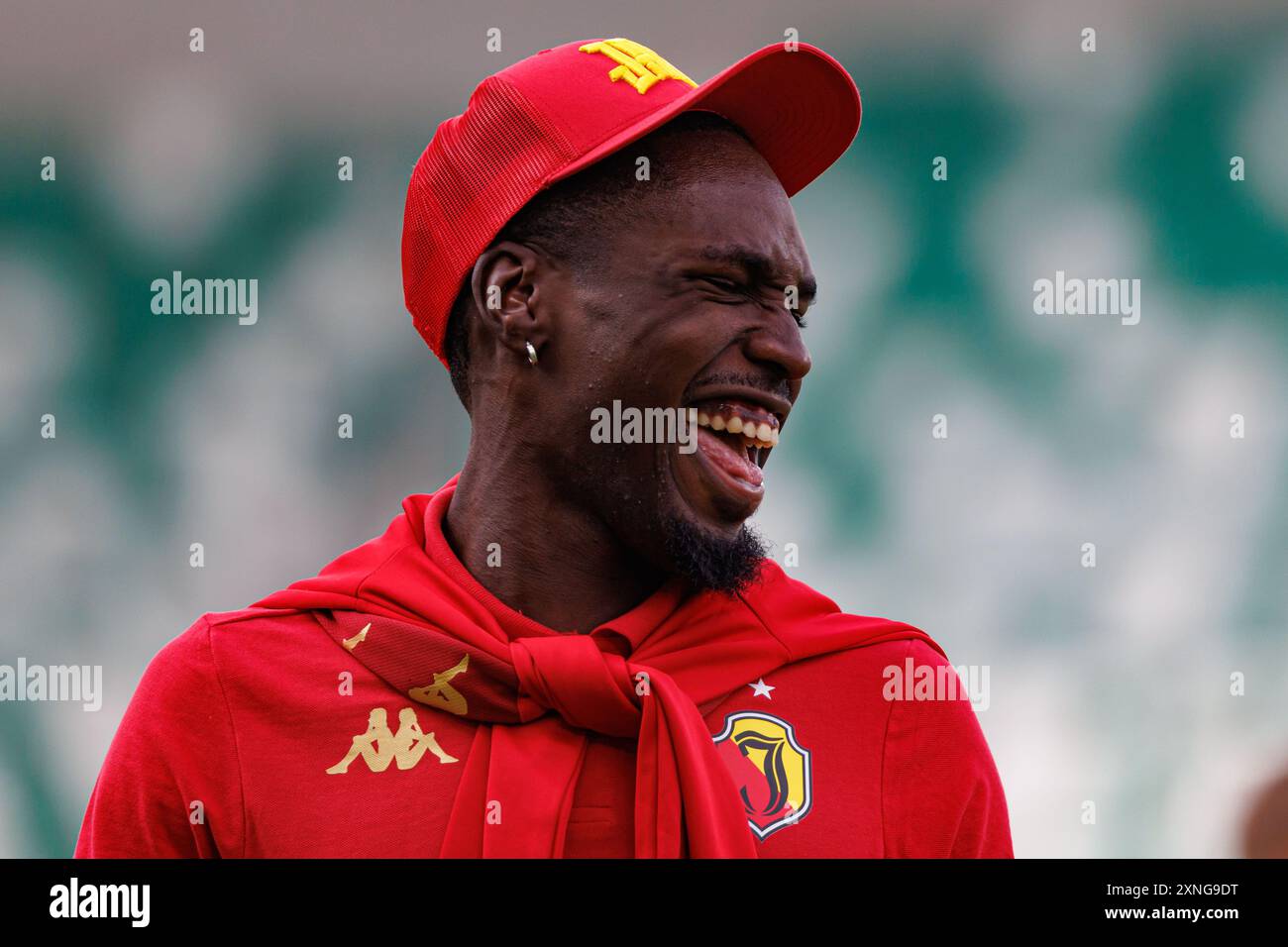 Aurelien Nguiamba (Jagiellonia) visto durante la partita PKO BP Ekstraklasa tra squadre di Radomiak Radom e Jagiellonia Bialystok allo Stadion Miejski im. Braci Czachorow. Punteggio finale : Radomiak Radom 2 : 3 Jagiellonia Bialystok Foto Stock