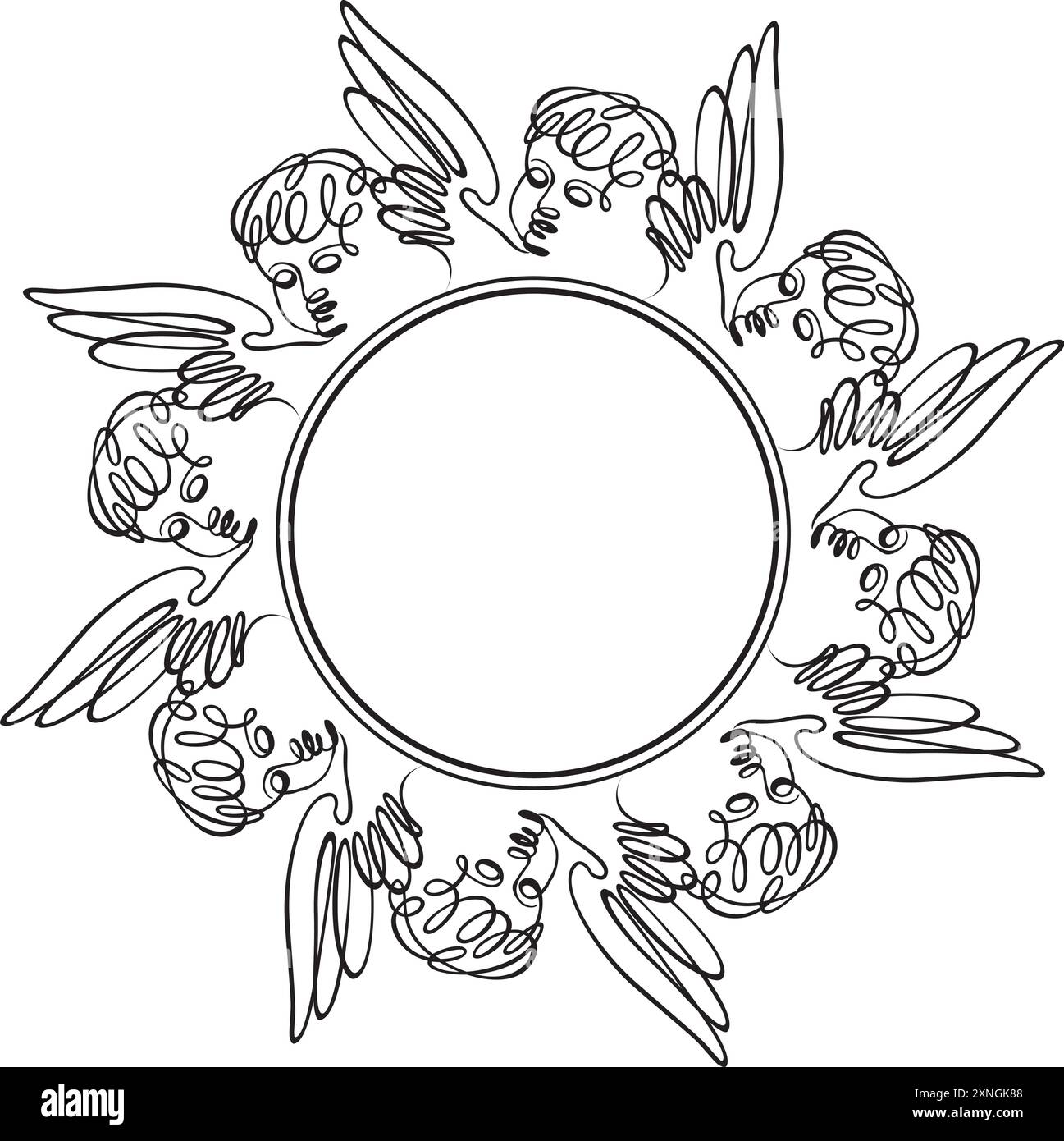 Calligrafia decorativa d'epoca araba astratta simbolo sagoma ornamentale per tatuaggio vettore isolato Illustrazione Vettoriale