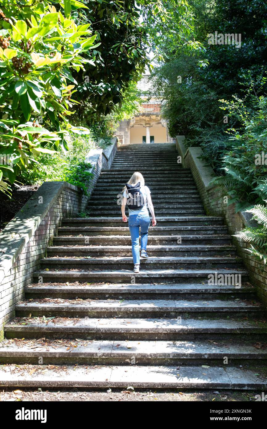 The Hill Garden e Pergola, Hampstead Heath, Londra, Regno Unito Foto Stock