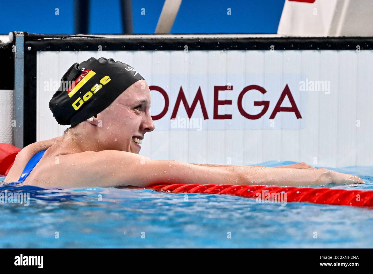 Parigi, Francia. 31 luglio 2024. Isabel Gose di Germania reagisce dopo aver vinto la medaglia di bronzo nella finale di nuoto 1500m Freestyle femminile durante i Giochi Olimpici di Parigi 2024 alla la Defense Arena di Parigi (Francia), 31 luglio 2024. Crediti: Insidefoto di andrea staccioli/Alamy Live News Foto Stock