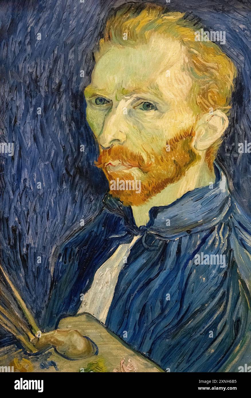 Dipinto di Vincent Van Gogh chiamato Self-Prtrait, dipinto nel 1889 Foto Stock