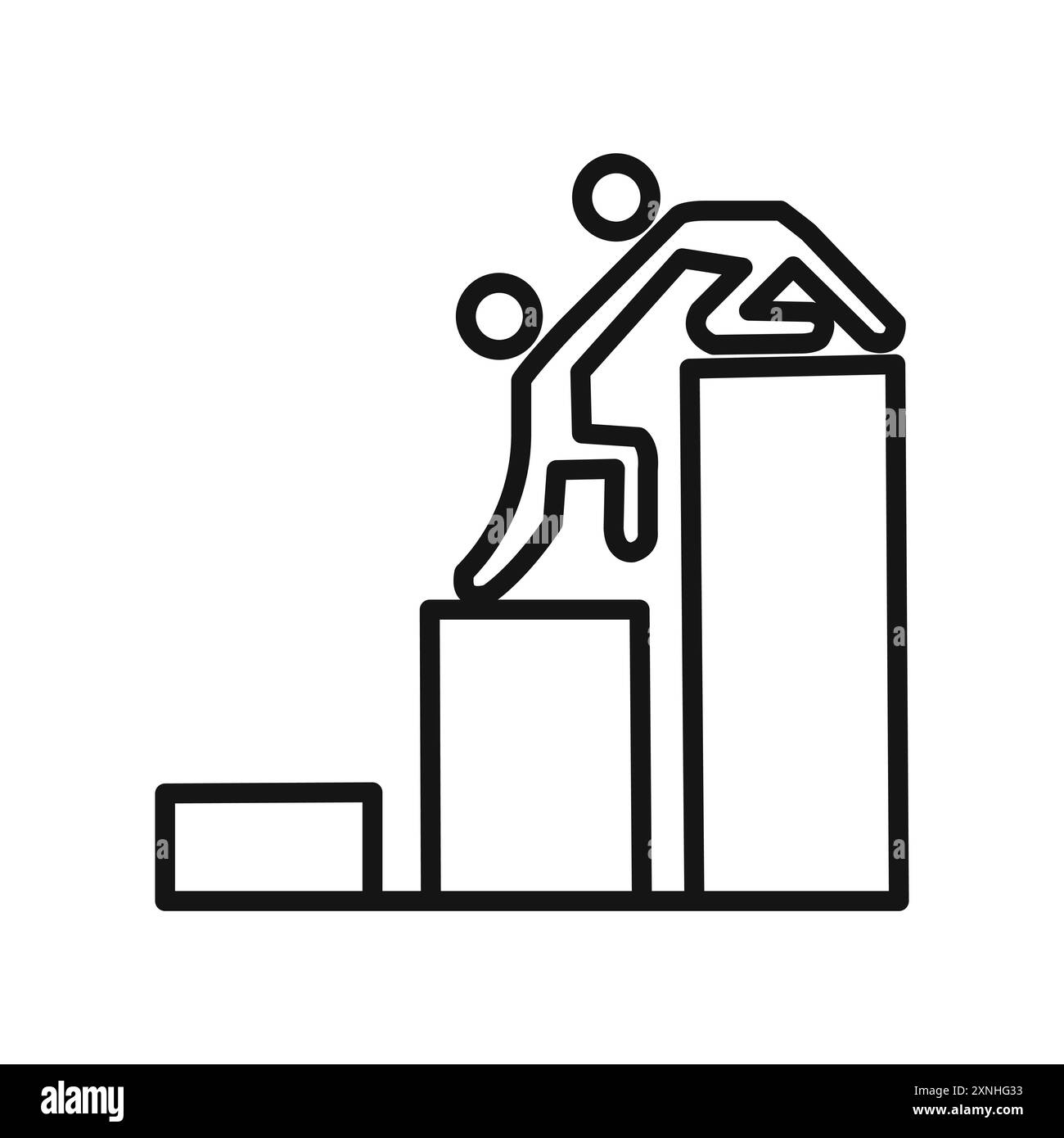 icona di coaching segno grafico vettoriale lineare o set di simboli per l'interfaccia utente dell'app web Illustrazione Vettoriale