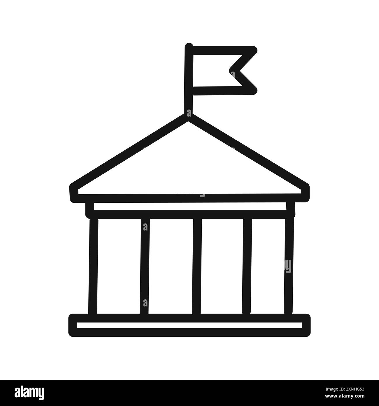 Icona governo segno grafico vettoriale lineare o set di simboli per l'interfaccia utente dell'app Web Illustrazione Vettoriale