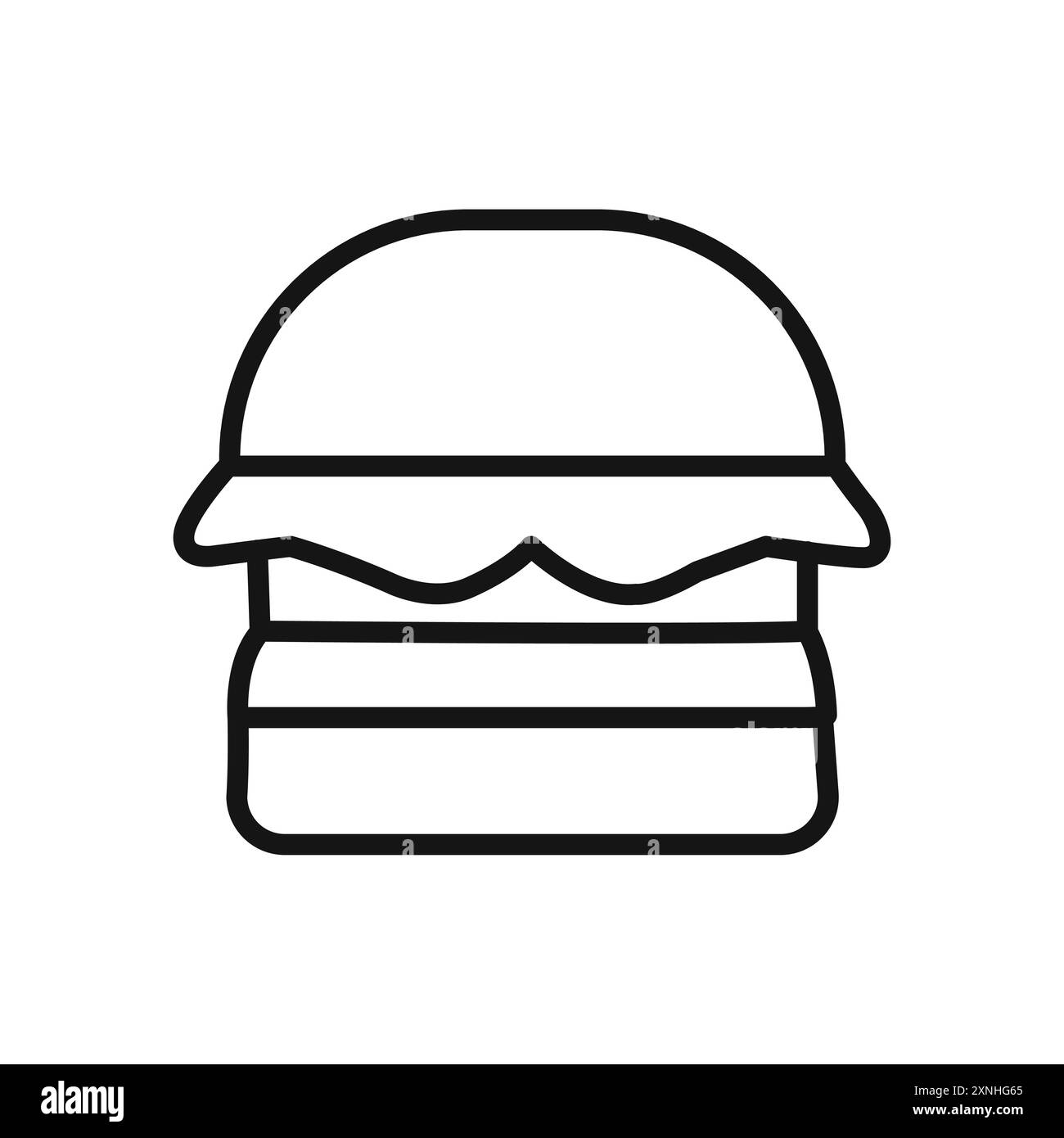 Icona hamburger segno grafico vettoriale lineare o set di simboli per l'interfaccia utente dell'app Web Illustrazione Vettoriale