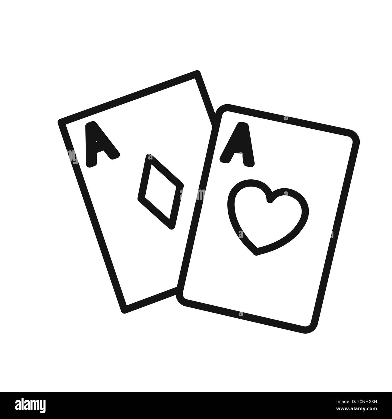 Icona gioco d'azzardo segno grafico vettoriale lineare o set di simboli per l'interfaccia utente dell'app Web Illustrazione Vettoriale